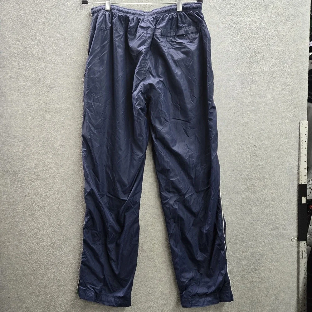 VINTAGE Nike Men Activewear Pants 2XL Navy Windbreaker Lined Logo Y2K READ